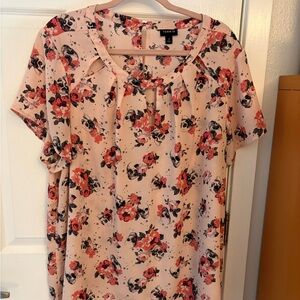 Torrid Pink Floral Blouse